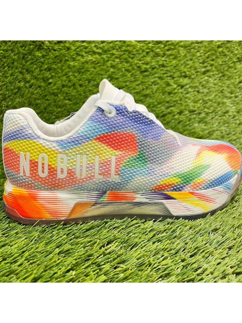 Nobull Journey Pride Moves Womens Size 7 White Orange Training Shoes Sneakers